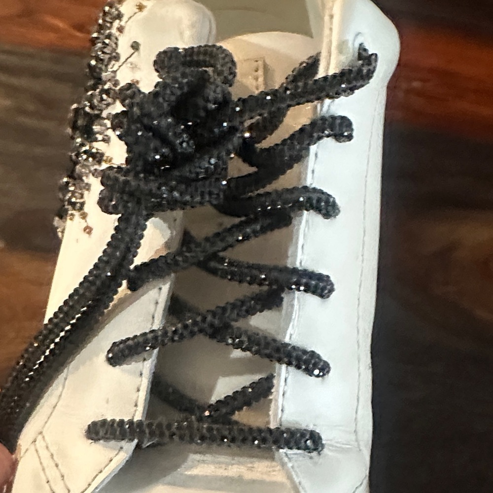 Kurt Geiger White Sneakers with Black and Green Eye Design - Picture 6 of 6